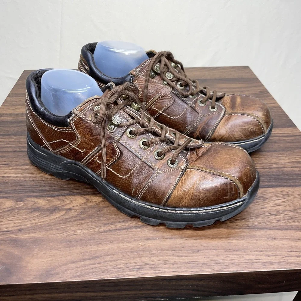Vintage GBX Chunky Y2K Brown Leather Shoes Grunge Streetwear‎ Oxfords Size 12M